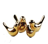 NWFashion Figuras de animales de cerámica dorada para decoración del hogar, muebles de escritorio (S+M+L+XL)