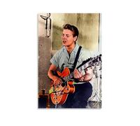 NWFWZP Eddie Cochran - Póster decorativo de cantantes populares de cantantes legendarios, maestros de la música, arte de pared, pintura decorativa para dormitorio, 60 x 90 cm, estilo sin marco