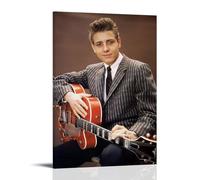 NWFWZP Eddie Cochran - Póster decorativo de cantantes populares y cantantes legendarios de los maestros de la música, arte de pared, pintura decorativa para dormitorio, 20 x 30 cm, estilo marco