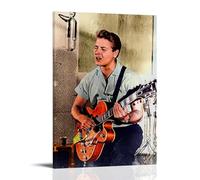 NWFWZP Eddie Cochran - Póster decorativo de cantantes populares y cantantes legendarios, maestros de la música, arte de pared, pintura decorativa para dormitorio, 40 x 60 cm, estilo marco