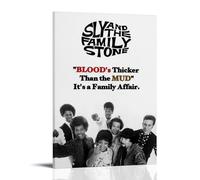 NWFWZP Póster decorativo de Sly And The Family Stone con cantantes legendarios y maestros de la música, arte de pared, pintura decorativa para dormitorio, 40 x 60 cm, estilo marco