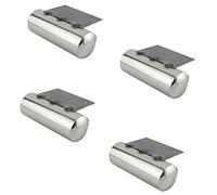 NWHJ 4 patas bajas de acero inoxidable para sofá, patas horizontales y redondas, altura de 55 mm