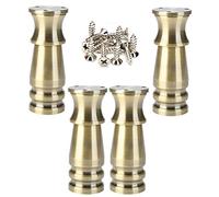 NWHJ 8cm / 10cm / 12cm / 15cm Patas de Aluminio metálico para Mueble, pies de sofá Ajustables en Altura, Vintage Cobre Rojo, Color Bronce, Juego de 4