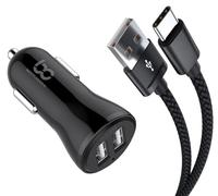NWNK13 Cargador rápido de coche para Google Pixel 7 / 7A / 6A / 6/6 Pro / 8 / 8Pro / 8a cargador de coche adaptador USB de 2 puertos de carga rápida 4,8 A con cable USB tipo C de 1 m para Pixel 7Pro