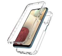 NWNK13 Funda para Samsung Galaxy A12 5G Crystal Clear Slim Fit Front & Back 360° Protector de pantalla integrado Cuerpo completo Silicona Gel Teléfono Móvil Cover para Samsung A12 5G (transparente)