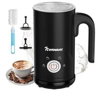 NWOUIIAY Espumador de Leche 4 en 1 Espumador Leche Eléctrico 600W 300ML Control de Temperatura Inteligente Espuma Caliente y Fría Calentador para Cappuccino, Chocolate caliente, Latte