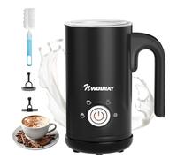 NWOUIIAY Espumador de Leche 4 en 1 Espumador Leche Eléctrico 600W 300ML Control de Temperatura Inteligente Espuma Caliente y Fría Calentador para Cappuccino, Chocolate caliente, Latte