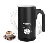 NWOUIIAY Espumador de Leche 4 en 1 Espumador Leche Eléctrico 600W 300ML Control de Temperatura Inteligente Espuma Caliente y Fría Calentador para Cappuccino, Chocolate caliente, Latte