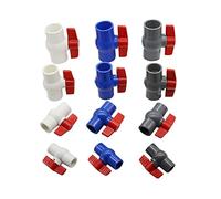 NWPNLXEA 1 Pcs Inner Diameter 20/25/32/40 Mm PVC Ball Valve Slip Plumbing U-PVC Ball Valve Repair Connector Pipe Switch(White,1PCS_ID 32MM)