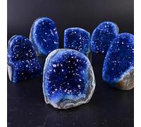 NWPNLXEA 1pc 100-200g Royal Blue Crystal Cluster Mystical Quartz Gemstone For Home & Office Decor