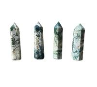 NWPNLXEA 1pc 15-18cm Water Grass Agate Quartz Crystal Point Tower Obelisk