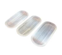 NWPNLXEA 1pc 150-200g 150 * 60 * 13mm Selenite Bowl White Gypsum Crystal Stone Moroccan Craft Home Decoration Plate Gift