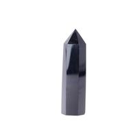 NWPNLXEA 1pc 16cm obsidian crystal column pure and only black desktop
