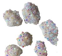 NWPNLXEA 1pc 20-30g Crystal White Cluster Electroplated Angel Aura Quartz Stone