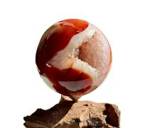 NWPNLXEA 1pc 4-5cm red quartz ball hollow smooth glossy home decoration and gift for Halloween