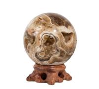 NWPNLXEA 1PC 5-6cm beautiful Chocolate calcite ball brown texture blend