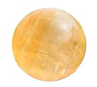 NWPNLXEA 1pc 5-6cm Yellow Calcite Sphere Crystal Quartz Ball Gemstone Room Decoration Citrine Gift