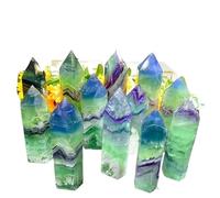 NWPNLXEA 1pc 50-100g Green Fluorite Tower Crystal DIY Jewelry Accessory Home Decoration Ideal Gift for Family and Friends