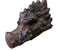 NWPNLXEA 1pc 600-700g Red Tourmaline Crystal Quartzdragon Head Gemstone Home And Office Decoration