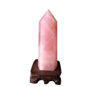 NWPNLXEA 1pc 600-700g Rose Quartz Tower Home Decoration Hand-Polished