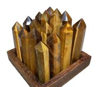 NWPNLXEA 1pc 8-9cm Yellow Tiger Eye Stone Tower Polished