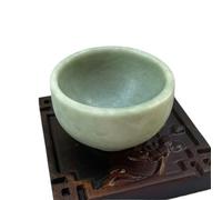 NWPNLXEA 1pc Dark Gray Crystal Bowl Tableware Wine Set Minerals Spiritual Stone Living Ornaments