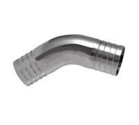 NWPNLXEA 1PC Fit Tube ID 32mm Barbed Equal 45 Degree Elbow 304 Stainless Steel Pipe Fitting