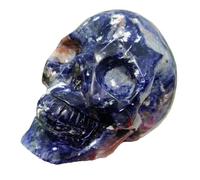 NWPNLXEA 1pcs 1-1.3kg Blue Sodalite Skull Quartz Crystal Ore