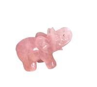 NWPNLXEA 1pcs 10cm Crystal Quartz Elephant Hand-Carved Stone Animal Decoration Gift