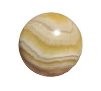 NWPNLXEA 1pcs 5-6cm Gem Yellow Calcite Quartz Ball Aura Stone Orange Crystal