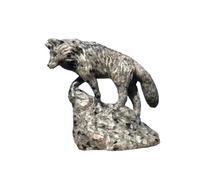 NWPNLXEA 1pcs 7.5cm Stone Wolf Hand-Carved Crystal Quartz Flame