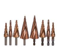 NWPNLXEA 1Pcs Cobalt Step Drill Bits HSSCO M35 Cone Hex Triangle Shank Metal Drill Bits Tool Set Hole Cutter for Stainless Steel(4-32mm(15 Steps)-1) NWPNLXEA