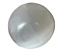 NWPNLXEA 40mm White Selenite Polishing Ball/Bracket Crystal Ball for Yoga and Satin Plaster Ornaments
