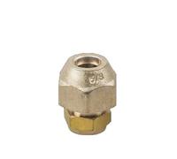 NWPNLXEA 45 Degree SAE-Standard 1/4" 3/8" 1/2" 3/4" Flare Turn To End Feed Tube Coupling Brass Pipe Fitting Adapeter Water Gas Air Fuel(with Nut,Flare FIT 6.35MM OD_5 PCS)