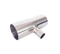 NWPNLXEA 5PCS Size 19mm x 16mm Pipe OD Reducing Butt Welding Auto tee 3 Way Sus 304 Stainless Fitting