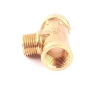 NWPNLXEA 6pcs Brass tee Connector One Male Thread and Two Female Thread 1/2 Inch Brass 3 Way Fitting