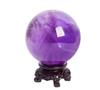 NWPNLXEA Amethyst Ball Ornaments Purple Qi from The East, prosperous Crystal raw Stone Polished,60mm