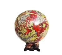 NWPNLXEA Beautiful Dragon Blood Stone Quartz Sphere Crystal Ball Ornaments (Size : 350-400g)