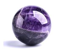 NWPNLXEA Beautiful Dream Amethyst Crystal Balls Gemstone Ball FengShui Sphere Gift Decor Divination Yoga Witchcraft,80mm/3.14in