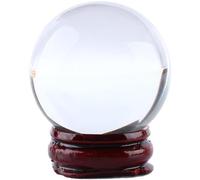 NWPNLXEA Clear Crystal Ball Asian Rare Quartz Magic Sphere with Stand Base,White ball-90mm