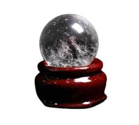 NWPNLXEA Clear Crystal Ball with Stand Real Quartz Sphere for Decoration Crystals Decor,White-25mm