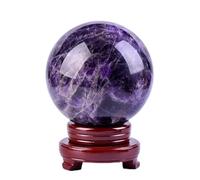 NWPNLXEA Crystal Amethyst Gemstone Ball Polished Quartz Stone Sphere Ornament for Magic, Photography,Family Decorative,Home Office Decor,9cm/3.5in