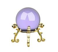 NWPNLXEA Crystal Ball 40mm with Golden Flower Stand Combination Decorative Home Ornaments Decoration Wedding Photography Shooting Props Ball(D)