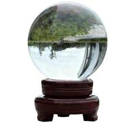 NWPNLXEA Crystal Ball with Stand for Photography Sphere Lens Fortune Teller Mystical Quartz Props Fengshui Divination Spheres Decorative Glass,150mm