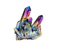 NWPNLXEA Crystal Cluster Quartz Electroplating Color Halo Clear Crafts,150g