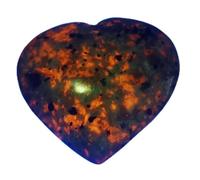 NWPNLXEA Flame Stone Fluorescent Crystal Heart Shape Home Decor(70-85g)
