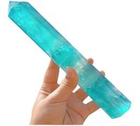 NWPNLXEA Fluorite Crystals Wands, Polishing Stone, Hexagonal Point Obelisk Large Gemstones,Crystal Pillar for Grid Gifts 15CM,18 * 3.5cm