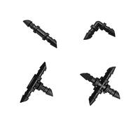 NWPNLXEA Garden Plumbing 200 Pcs Barbed Straight Elbow Cross Three Way tee Connectors Garden Irrigation Connection Barbed Hose Splitters 4/7mm Hose Tool (Color : Elbow)