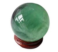 NWPNLXEA Green Fluorite Sphere Crystal Ball Gemstone for Home Apartment Office Boho Decor,30~40mm