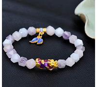 NWPNLXEA Home Collections Feng Shui - Pulsera de riqueza que cambia de color, nivel 7A, piedra preciosa de mogarnita natural, esmaltada, hojas, fertilidad, prosperidad, dinero, suerte, para mujeres y